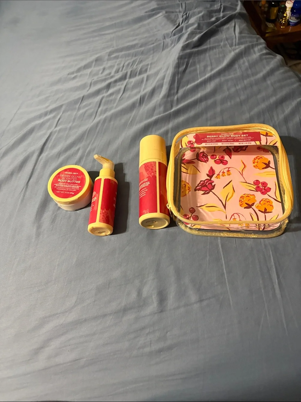 Berry Glow Body Set - Pink & Yellow Scented Body Wash and Care